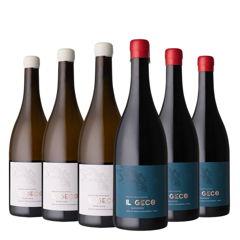 IL GECO Italian Mix case of 6 bottles, Pinot Gris and Sangiovese